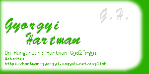 gyorgyi hartman business card